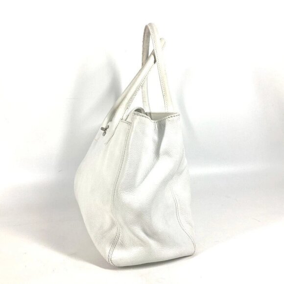 CHANEL Executive CC Shoulder Bag Tote Bag Caviar Leather White/SilverHardware - Picture 3 of 14